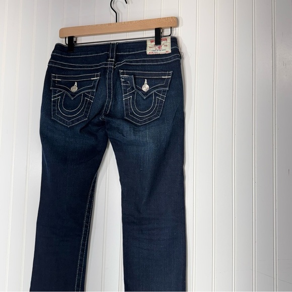 True Religion Billy Straight Leg Jeans 26 Classic Thick Stitch Flap Pocket Y2K - Picture 4 of 11